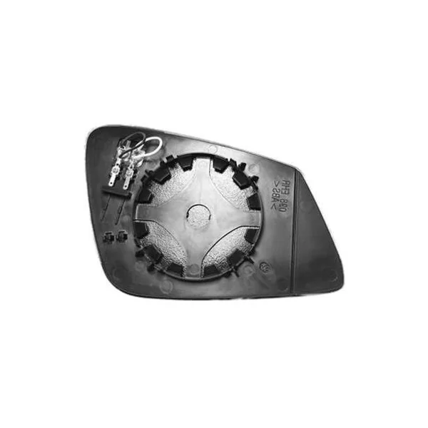 Miroir/glace rétroviseur gauche pour BMW Série 2 F45/F6 ACTIVE TOURE 2014-2017, asphérique, chauffant, avec plaque, 2 broches, Neuf