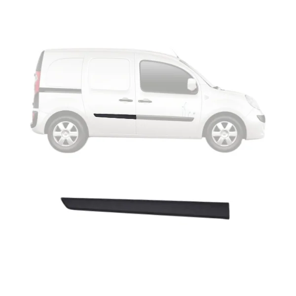 Moulure baguette latérale sur porte arrière droite pour RENAULT KANGOO II phase 2, 2013-2020, Noire, Neuve