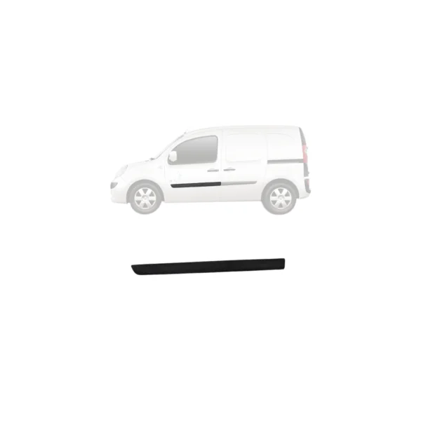 Moulure baguette latérale sur porte avant gauche pour RENAULT KANGOO II phase 2 2013-2020, Noire, Neuve