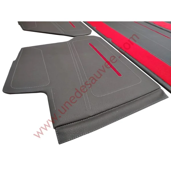PANNEAUX DE PORTES AVANT ARRIÈRE SIMILI CUIR ANTHRACITE CAPOTE ELECTRIQUE PEUGEOT 205 CTI PHASE 1 KIT DE 4