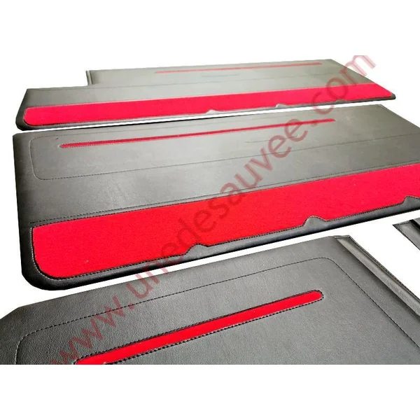 PANNEAUX DE PORTES AVANT ARRIÈRE SIMILI CUIR NOIR CAPOTE MANUELLE PEUGEOT 205 CTI PHASE 2 KIT DE 4