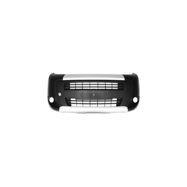 Pare chocs avant FIAT FIORINO III Combi, 2008-2016, (Adventure), trous antibrouillard, argenté, noir