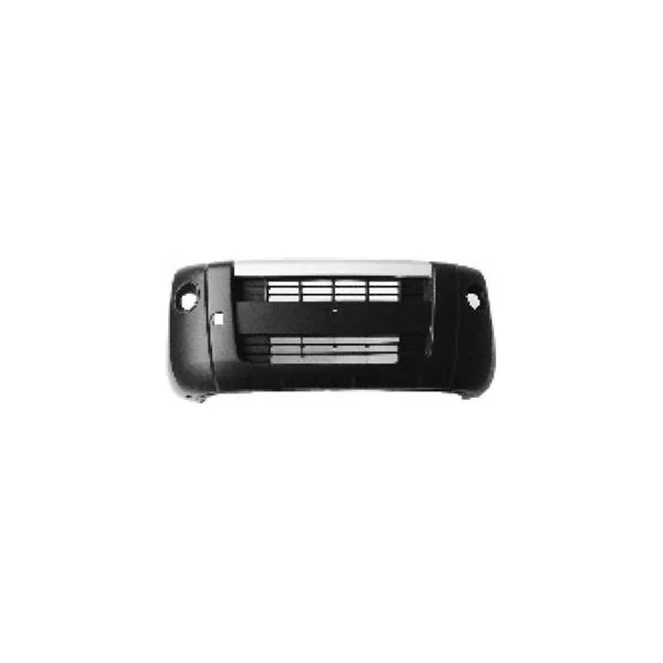 Pare chocs avant pour FIAT FIORINO III Cargo, 2008-2016, trous antibrouillard, noir & argenté