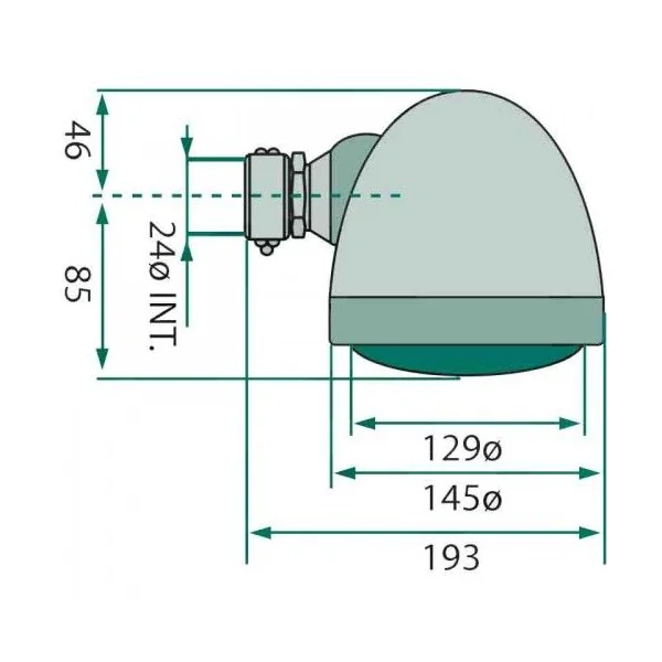Phare avant avec fixation Ø24 - Deutz série D et D05