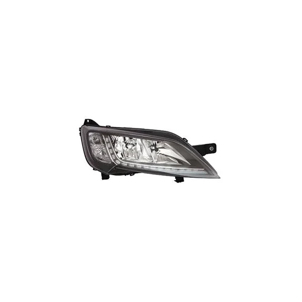 Phare Optique avant droit pour FIAT DUCATO III phase 2 2014-2023, H7+H7, (fond Noir) feu LED