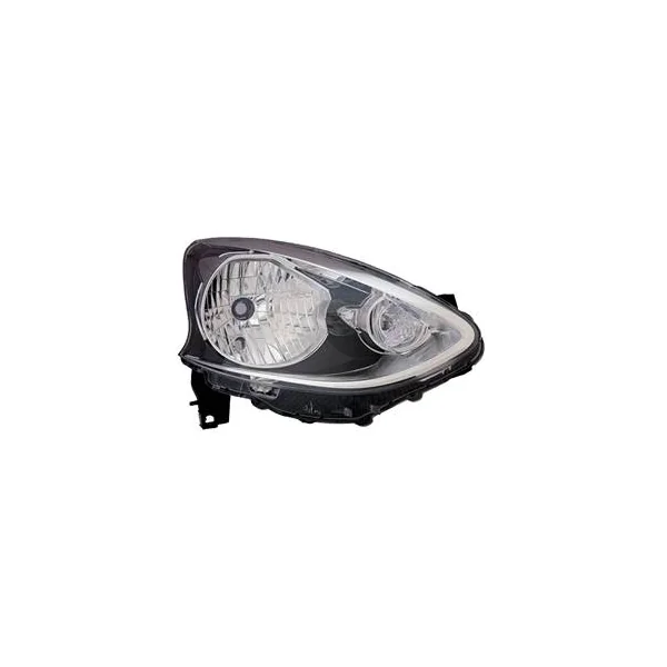 Phare Optique avant droit pour NISSAN MICRA IV (K13) ph.2, 2013-2018, H4, noir, Neuf