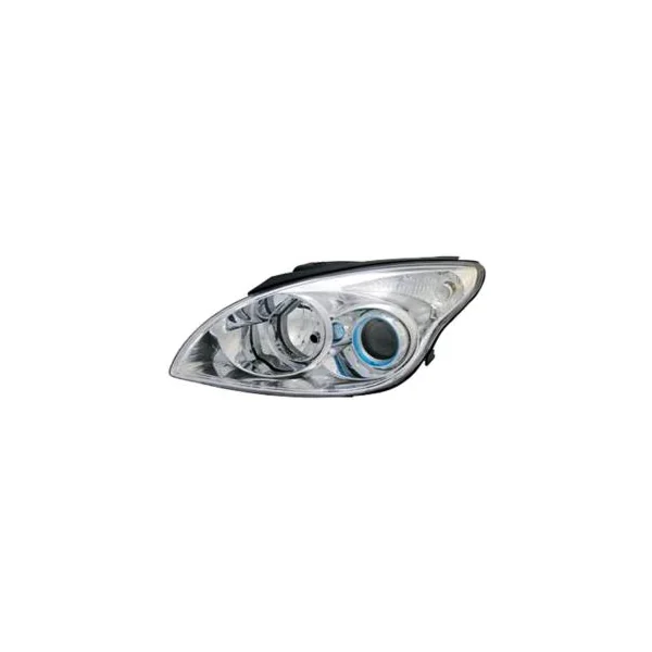 Phare Optique avant gauche pour HYUNDAI i30 I phase 1 2007-2010, H7+H1, corps chromé, Neuf