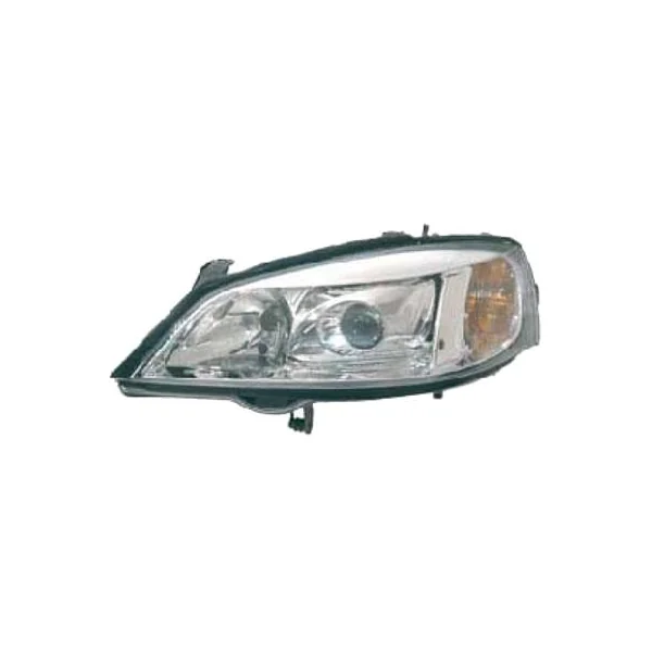 Phare Optique avant gauche pour OPEL ASTRA G 1998-2001, H7+HB3, Corps chromé, Neuf