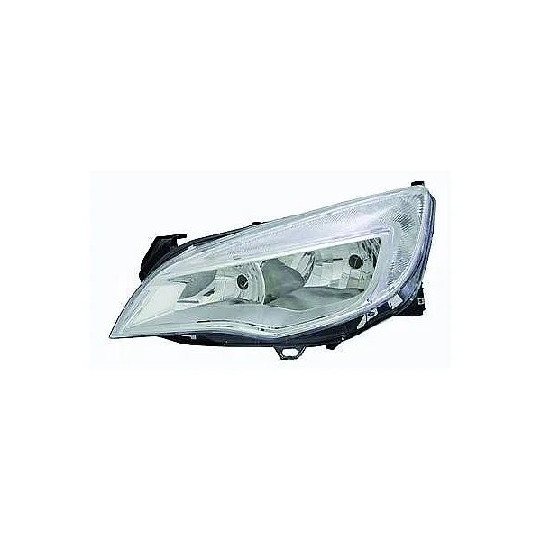 Phare Optique avant gauche pour OPEL ASTRA J 2010-2012, H7+H7, électrique, Corps chromé