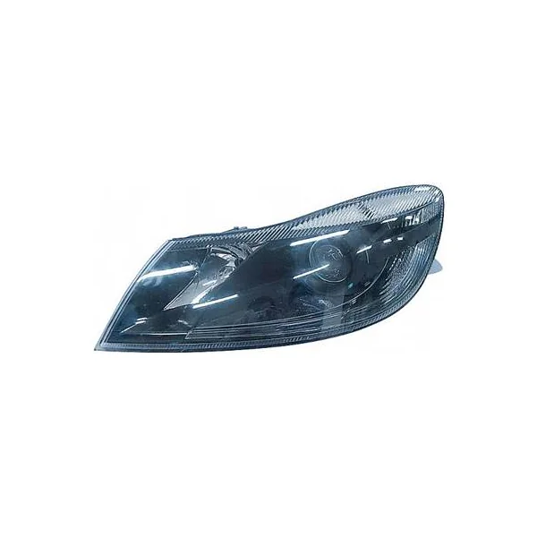 Phare Optique avant gauche pour SKODA OCTAVIA II ph. 2 2009-2013, H7+H1, Corps noir, Neuf