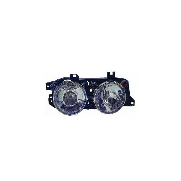 Phare optique manuel avant droit pour BMW Serie 5 E34 1988-1995, H1+H1, Neuf