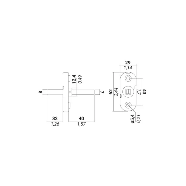 Poignée de fenêtre anthracite MOLINIA