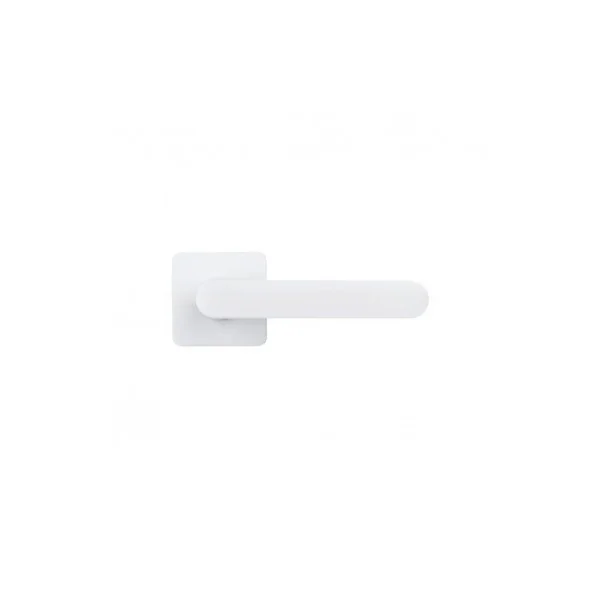Poignée de porte carrée blanche