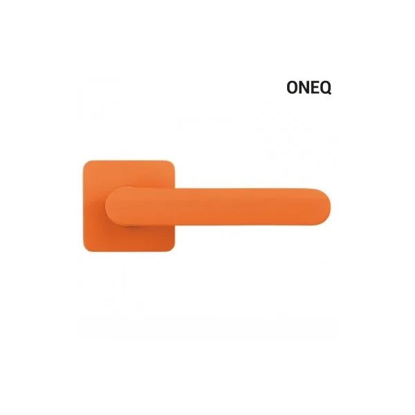 Poignée de porte carrée orange