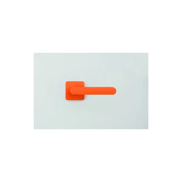Poignée de porte carrée orange