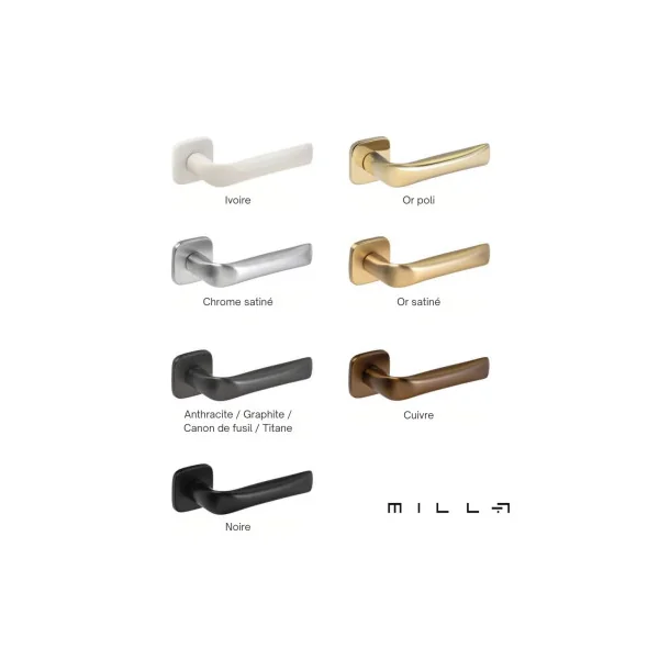 Poignée de porte chrome satiné FOLD