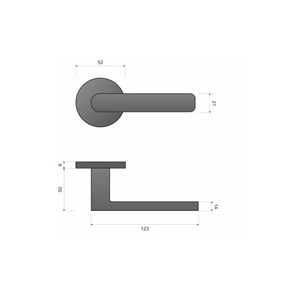 Poignée de porte chrome satiné TORINO ronde