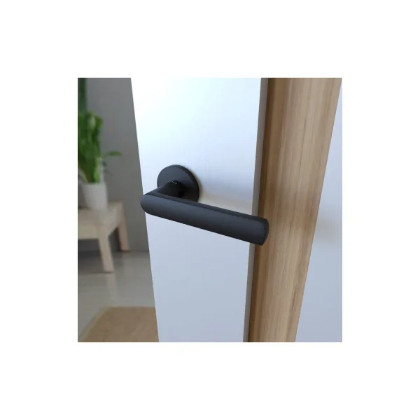 Poignée de porte couleur noire TORINO ronde