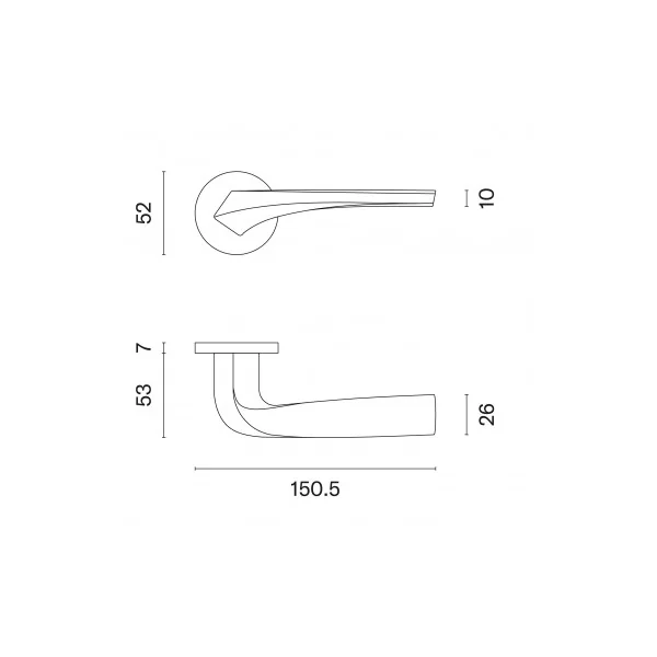 Poignée de porte design moderne DALIA