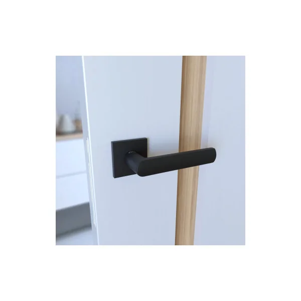 Poignée de porte finition noire TORINO carrée