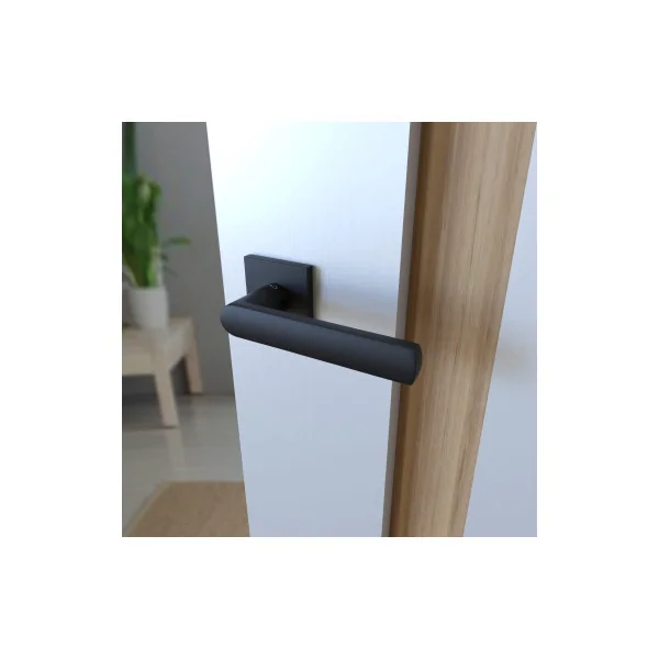 Poignée de porte finition noire TORINO carrée