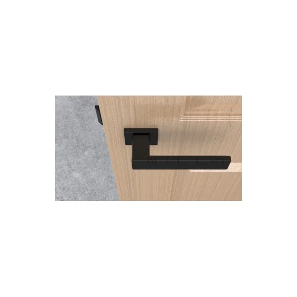Poignée de porte noire PINA rectangulaire