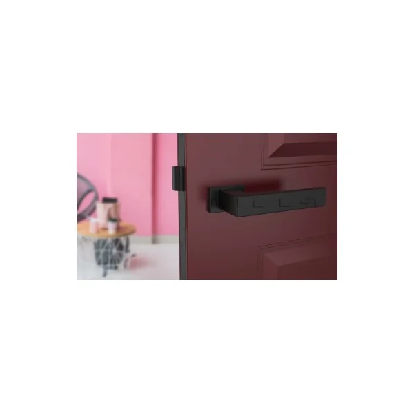 Poignée de porte noire PINA rectangulaire