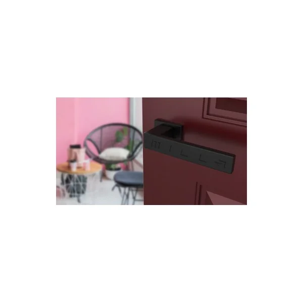 Poignée de porte noire PINA rectangulaire