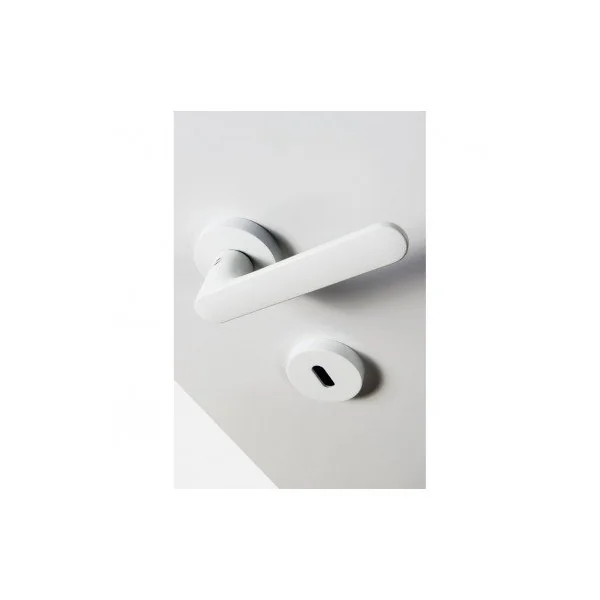 Poignée de porte ronde blanche