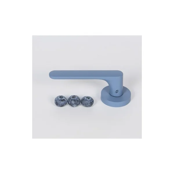 Poignée de porte ronde bleue