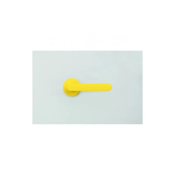 Poignée de porte ronde jaune