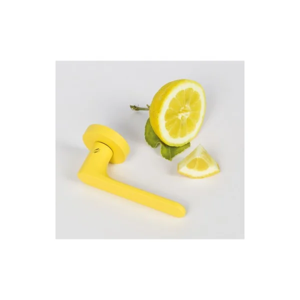 Poignée de porte ronde jaune
