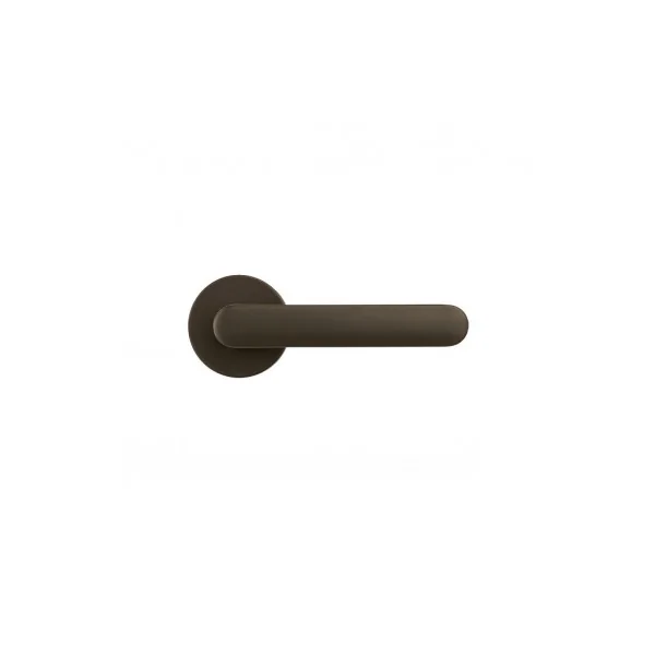Poignée de porte ronde marron