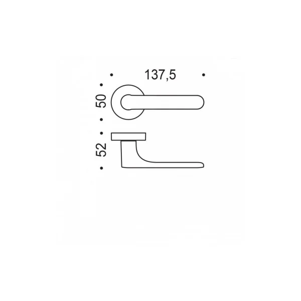 Poignée de porte ronde marron