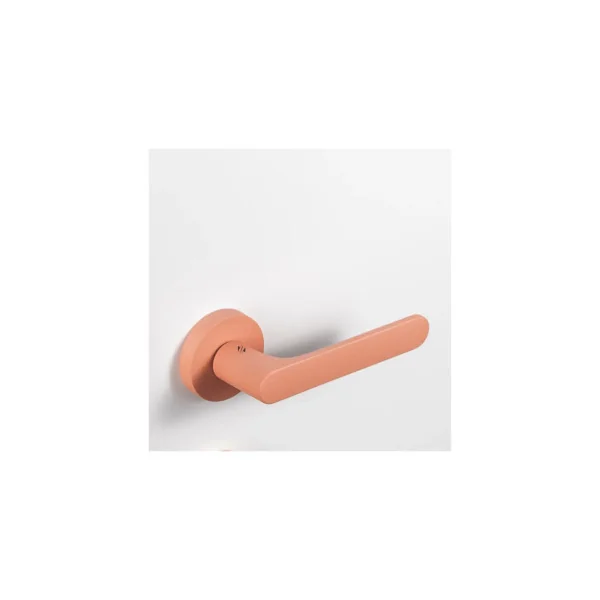 Poignée de porte ronde vieux rose