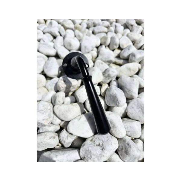Poignée de porte rétro en fer de couleur noire - HINON