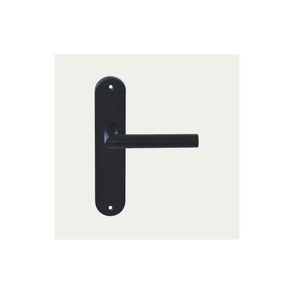 Poignée de porte sur plaque 165 mm finition noire – modèle Altesse