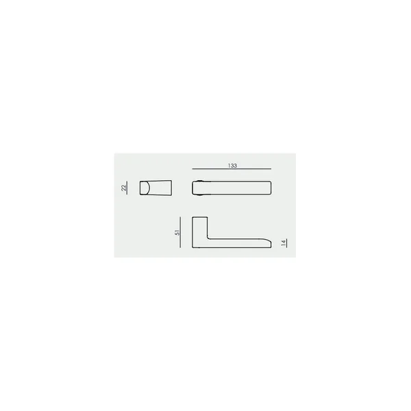 Poignée de porte VERUM Baar, minimalisme extrême