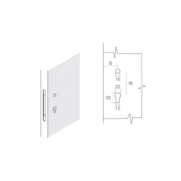 Poignée de porte VERUM Baar, minimalisme extrême