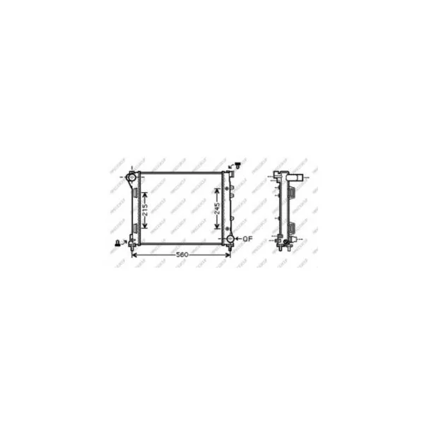 Radiateur de refroidissement pour FIAT 500 phase I, du 07/2007 au 07/2015, Neuf