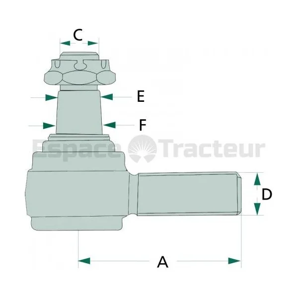 Rotule de la barre de direction Cône 18-20 - Fendt FW258, Farmer 104, 105, 106, 108