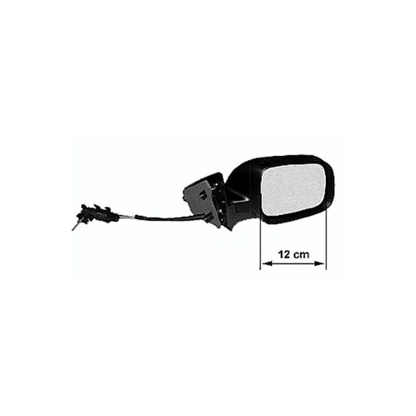 Rétroviseur droit pour SKODA OCTAVIA I ph. 2 2000-2004, mécanique, Mod. Petit, Neuf Noir