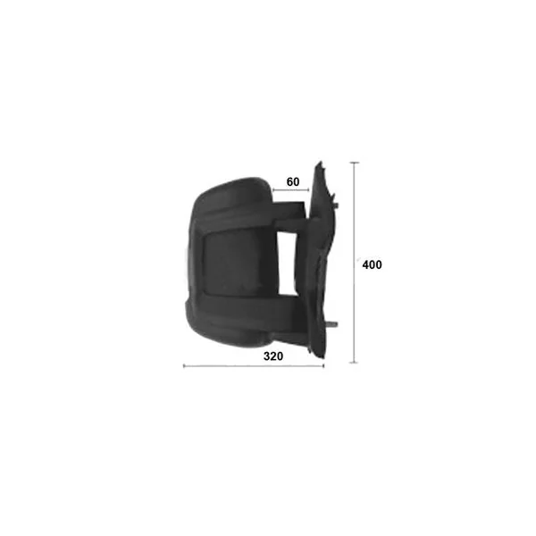 Rétroviseur droit électrique pour FIAT DUCATO III 2014-2023, bras court, dégivrant, feu clignotant orange (16W), Neuf