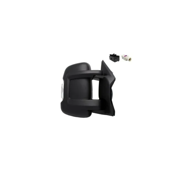 Rétroviseur droit électrique pour PEUGEOT BOXER Camping-car II phase 2, depuis 2014, bras court, antenne radio, dégivrant, feu clignotant blanc (5W), Neuf