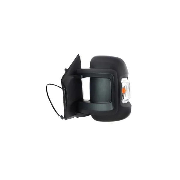 Rétroviseur gauche électrique pour PEUGEOT BOXER Camping-car II phase 1, 2006-2014, bras court, rabattable électriquement, dégivrant, sonde, feu clignotant orange (16W), Neuf