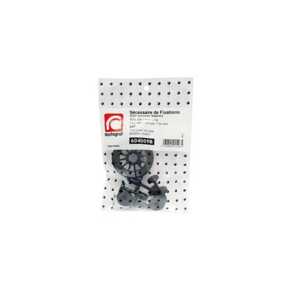 Sachet avec Kit de Fixations pour aile avant 8 pièces pour PEUGEOT 407 sauf Coupé 2004-2011