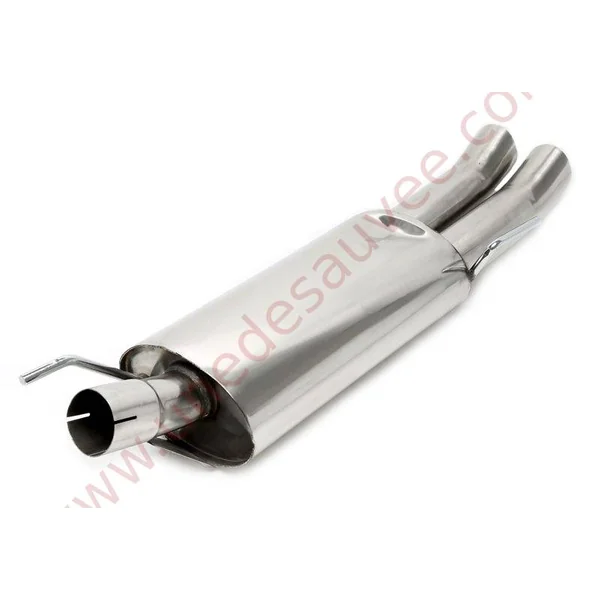 SILENCIEUX ARRIÈRE ÉCHAPPEMENT SPORT INOX DOUBLE SORTIE DTM 2×76 MM EVOG3A-ESDD76 POUR VOLKSWAGEN GOLF 3 TYPE 1H / CABRIOLET TYPE 1E (1991–2002)