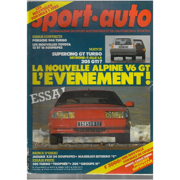 Sport Auto N°278 Mars 1985