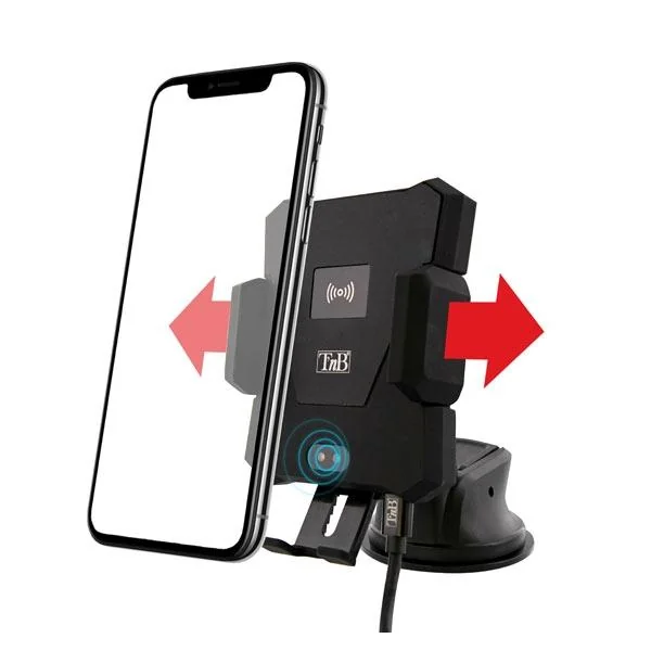 SUPPORT MOTORISE AVEC CHARGE SANS FIL 10W + 2 ACCESSOIRES
