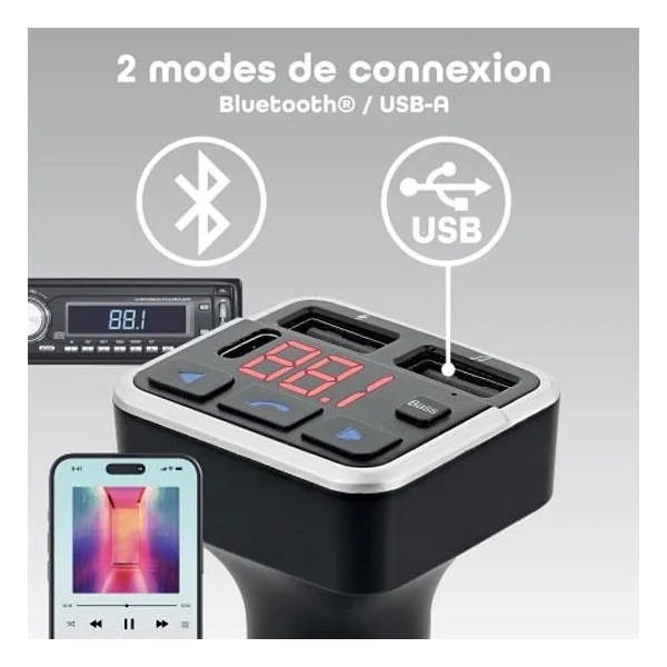 Transmetteur FM bluetooth FMCT07 v2 - TNB
